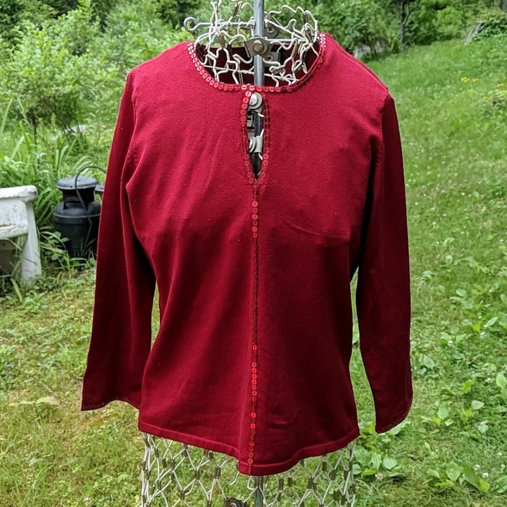 Willi Smith silk blend sequined top new with tags